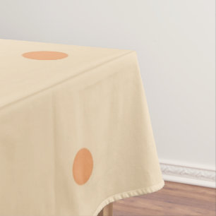 Chic Elegant Peach & Orange Polka Dots Pattern Tablecloth