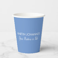 Chic Elegant Plain Stylish Blue Minimalist