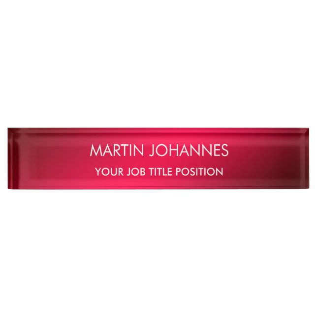 Chic Elegant Plain Stylish Nameplate (Front)