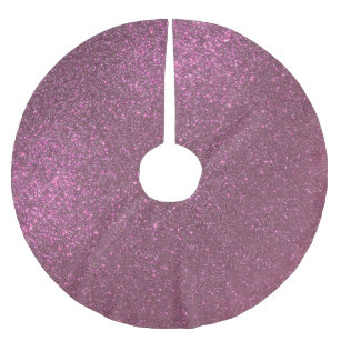 Chic Elegant Plum Purple Sparkly Glitter Brushed Polyester Tree Skirt