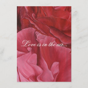 Chic elegant red roses wedding invites