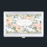 Chic Elegant Roses,Motivational Message  Business Card Holder<br><div class="desc">Pretty elegant roses create a chic and stylish background with roses and a motivational message. Any girl would love to have this stylish design. If your art still needs to be adjusted, click on the Customise This button. This will take you to a design area where you can move around...</div>