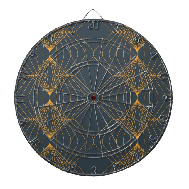 Chic, elegant, simple geometric graphic pattern dartboard (Front)