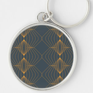Chic, elegant, simple geometric graphic pattern key ring