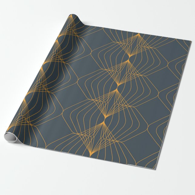 Chic, elegant, simple geometric graphic pattern wrapping paper (Unrolled)