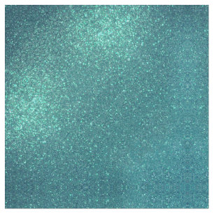 Chic Elegant Teal Blue Sparkly Glitter Fabric
