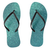 Chic Elegant Teal Blue Sparkly Glitter