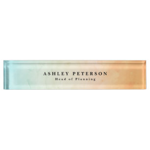 Chic Elegant Watercolor Background Nameplate