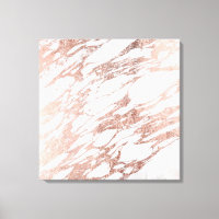 Chic Elegant White and Rose Gold Marble Pattern