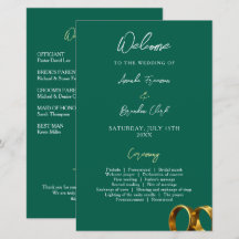 Chic Emerald Green Gold Rings Wedding