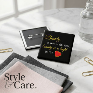 Chic & Empowering – Square Beauty Quote Pin