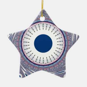Chic Energetic Eye Design: A Mesmerising Pattern Ceramic Tree Decoration