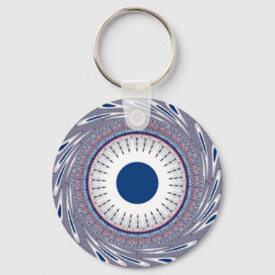 Chic Energetic Eye Design: A Mesmerising Pattern Key Ring