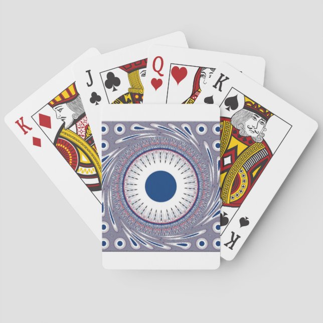 Chic Energetic Eye Design: A Mesmerising Pattern Playing Cards (Back)