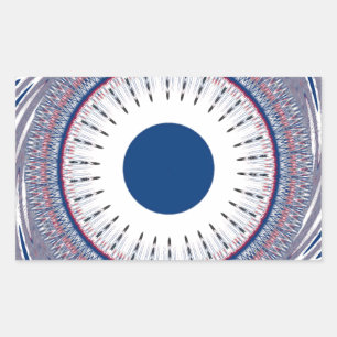 Chic Energetic Eye Design: A Mesmerising Pattern Rectangular Sticker