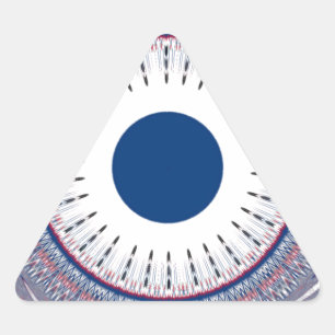 Chic Energetic Eye Design: A Mesmerising Pattern Triangle Sticker