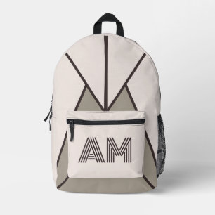 Chic Espresso Coffee Linear Custom Backpack