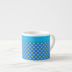 Chic Espresso Mug, Blue Moons Polka Dots Cup