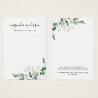 Chic Eucalyptus Earrings Jewellery Display Card