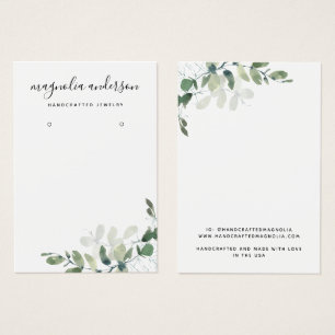 Chic Eucalyptus Earrings Jewellery Display Card