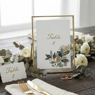 Chic Eucalyptus Gold Foil Botanical Watercolor Invitation