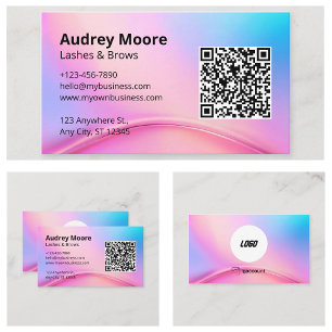 Chic Eyelash Lashes Brows Business Card