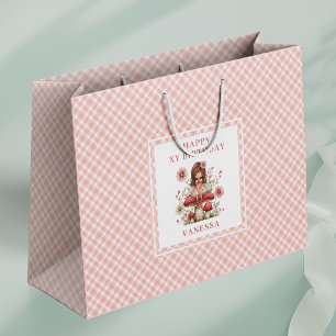 Chic Fairy Girl Blush Floral Birthday Gift Bags