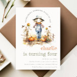 Chic Fall Pumpkin Scarecrow Harvest Kids Birthday Invitation<br><div class="desc">A Cute Fun Fall Pumpkin Scarecrow Harvest Kids Theme Collection.- it's an Elegant Simple fun modern watercolor Illustration of scarecrow standing in pumpkin fields, perfect for your autumn / fall, little ones birthday parties. It’s very easy to customise, with your personal details. If you need any other matching product or...</div>