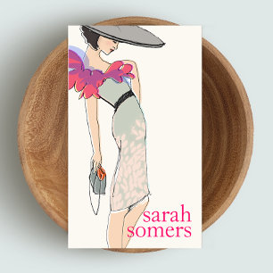 Chic, Fashion Blogger, Stylish Fashion Model Business Card
