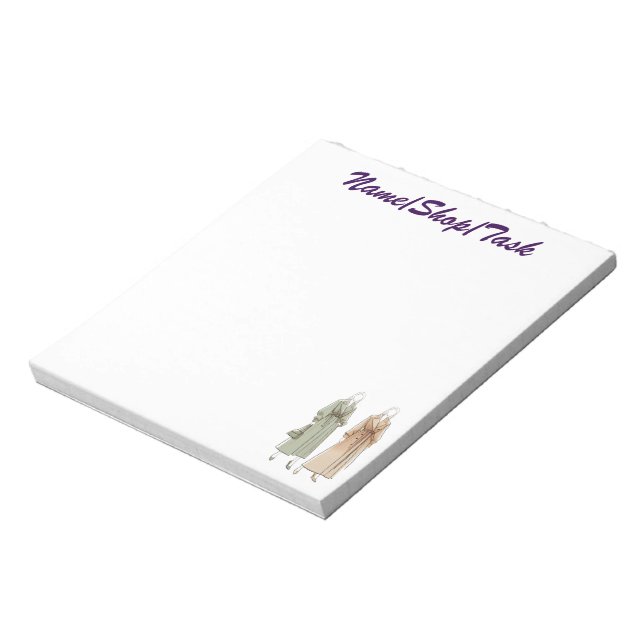 Chic Fashion Illustration Notepad (Rotated)
