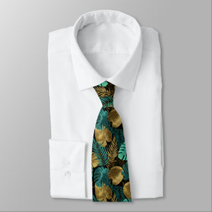 Chic Fathers Day Gift Tropical Floral Tie