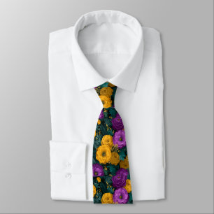 Chic Fathers Day Ranunculus Floral Tie