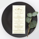 Chic Faux Gold Foil Party Menu Template - Ivory<br><div class="desc">Celebrate in style with these trendy menu cards. The wording is easy to personalise and your dinner guests will be thrilled when they receive these super stylish menus.</div>