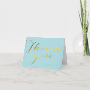 Chic Faux Gold Foil Thank You Notes