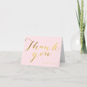 Chic Faux Gold Foil Thank You Notes