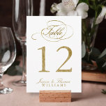Chic Faux Gold Foil Wedding Table Number Cards<br><div class="desc">Chic Faux Gold Foil Wedding Table Number Cards. 
 
*** HOW TO ORDER ***
Please customise and add each table number card to your cart,  one by one. Zazzle does not currently have a system to allow any customisation of the products after an order has been placed.</div>