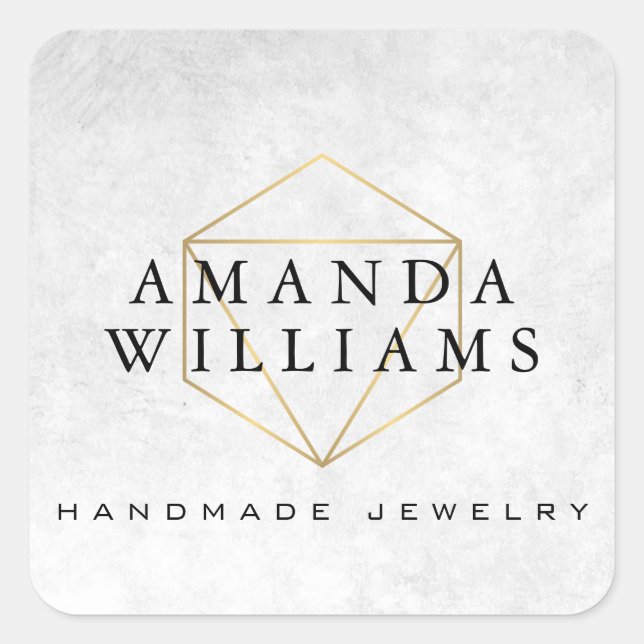 Chic Faux Gold Gemstone Jewellery Designer Sticker (Front)