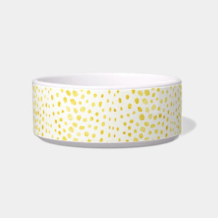 Chic faux gold glitter cheetah print monogram bowl