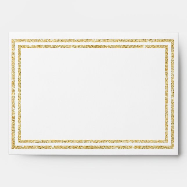Chic Faux Gold Glittered Trim - Envelope (Front)