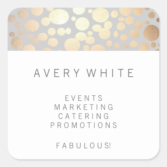 Chic Faux Gold Leaf Circle Pattern Stickers (Front)