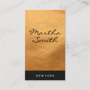 Chic Faux Leather   Executive Business Card