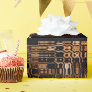 Chic Faux Mosaic Gray Terracotta Design Wrapping Paper