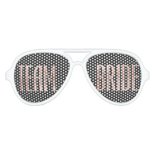 Chic Faux Rose Gold Team Bride Sunglasses