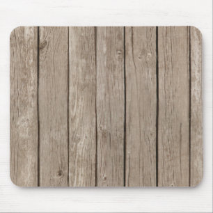 Chic Faux Rustic Wood Mouse Pad