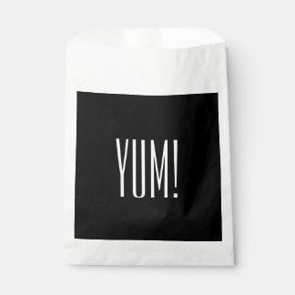 CHIC FAVOR BAGS_"YUM!" BLACK/WHITE FAVOUR BAGS