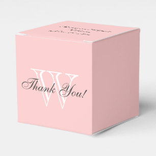 CHIC FAVOR BOX_"Thank You" BLUSH PINK/WHITE/GRAY Favour Box