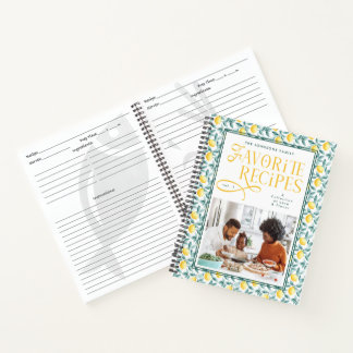 Chic Favorite Recipes Family Photo Lemons Citrus Notebook