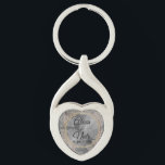 Chic Feathers Floral Wreath Wedding  Key Ring<br><div class="desc">Chic silver feathers on a shimmery silver backdrop combined with a gold elegant floral wreath where you can customise it for your event  creating sleek romantic wedding party favour vibes. Part of the Stylish Trendy Wedding Gifts Collection.</div>