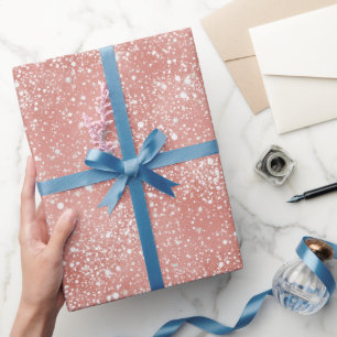 Chic Feminine Blush Pink Sparkle Glitter Pattern Wrapping Paper