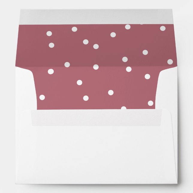 Chic Festive Confetti Pattern Wedding Invitation Envelope (Back (Bottom))
